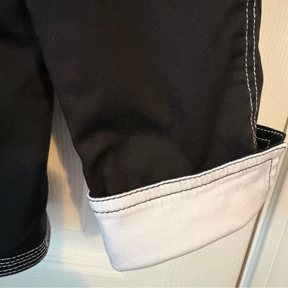 Reversible Black Jacket With White Stitching Wome… - image 4